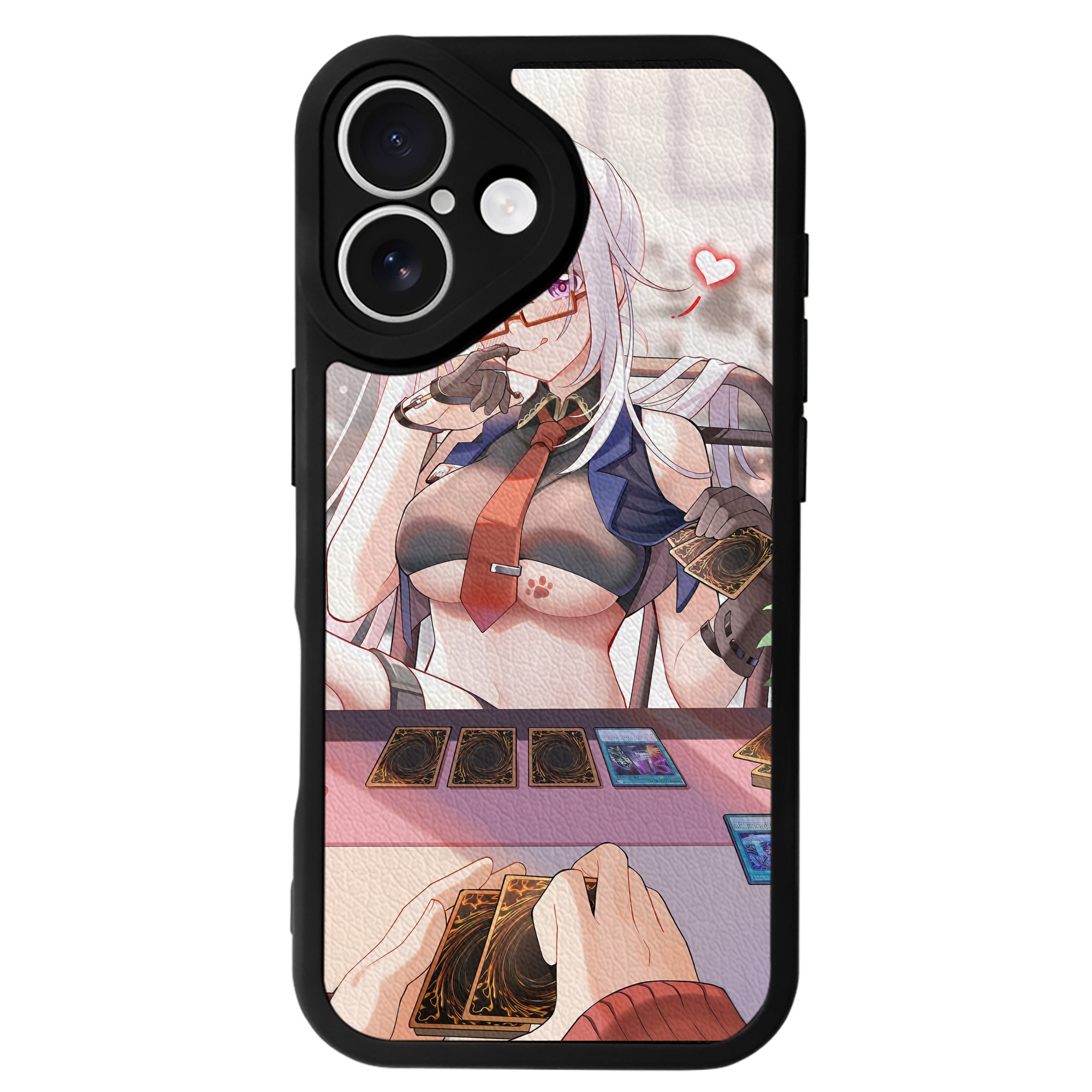 （画像用） 遊☆戯☆王 Yu-Gi-Oh! 【iPhone 16シリーズ対応】シリコンスマホケース（レザー調） 材質：シリコン